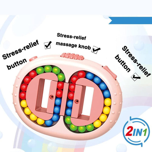 Rotating Magic Bean Puzzle & Fidget Toy – Dual-Sided Logic Game